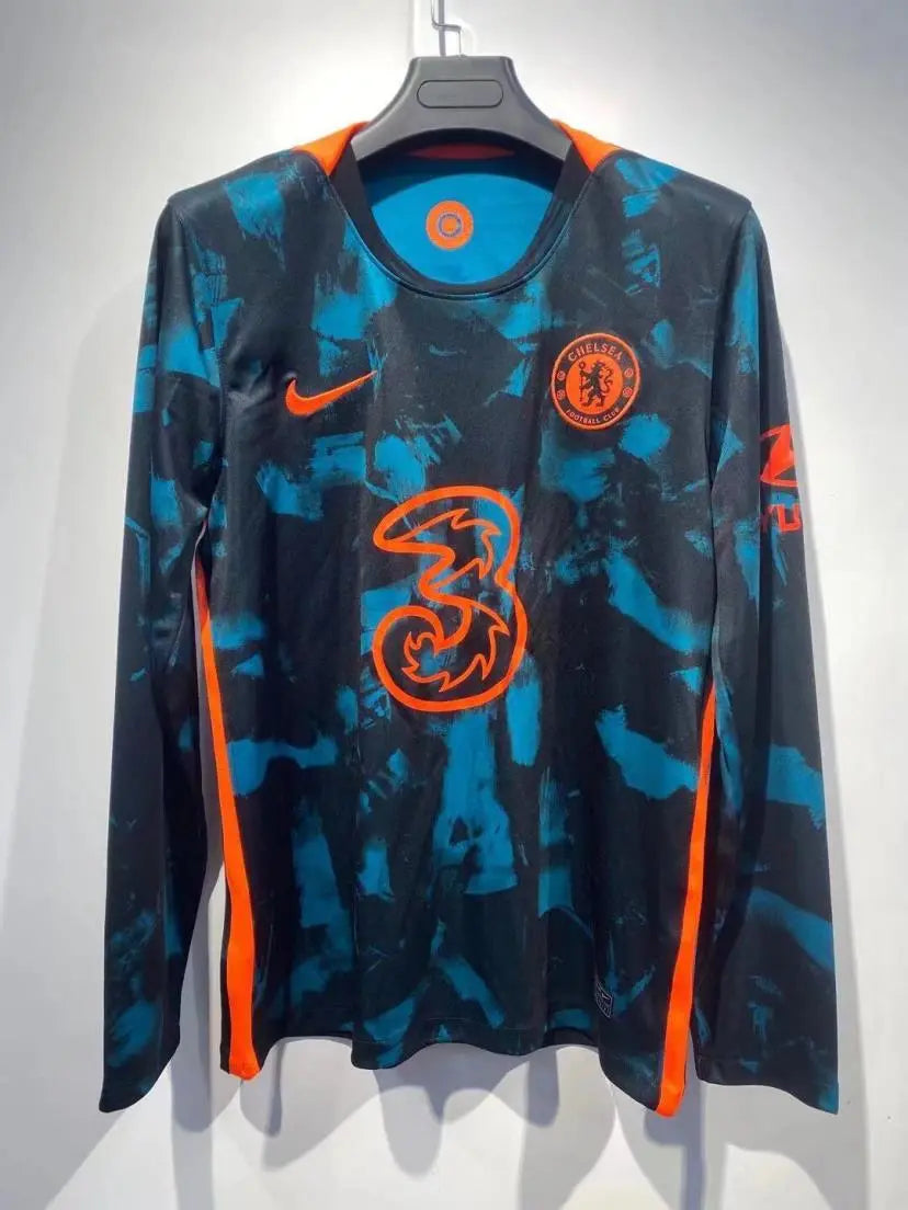 MAILLOT CHELSEA EXTÉRIEUR 2021/2022 VERSION MANCHES LONGUES - Maillot du Monde