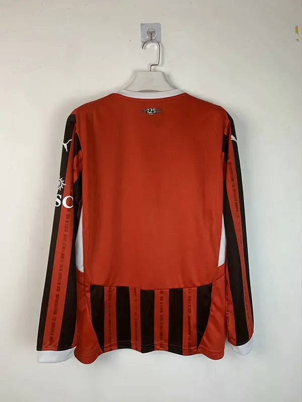 MAILLOT AC MILAN DOMICILE 2024/2025 VERSION MANCHES LONGUES - Maillot du Monde
