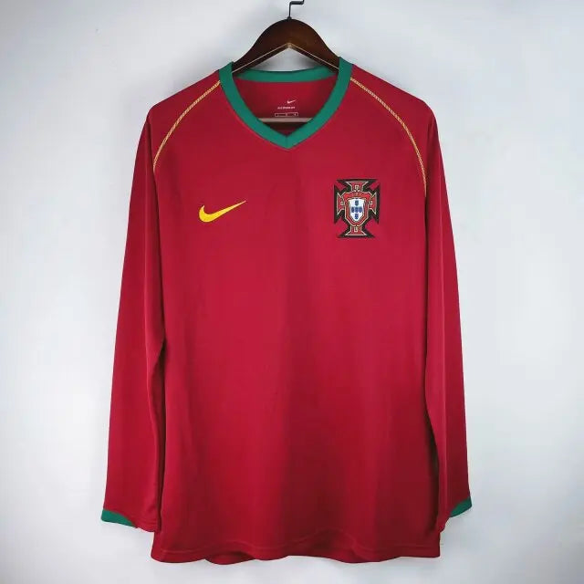 MAILLOT PORTUGAL DOMICILE 2006 VERSION MANCHES LONGUES - Maillot du Monde