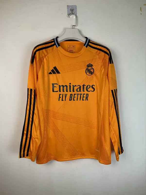 MAILLOT REAL MADRID EXTÉRIEUR 2024/2025 VERSION MANCHES LONGUES - Maillot du Monde