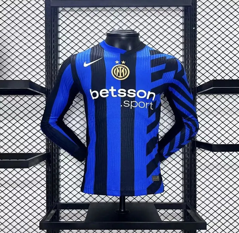 MAILLOT INTER MILAN DOMICILE 2024/2025 VERSION MANCHES LONGUES - Maillot du Monde