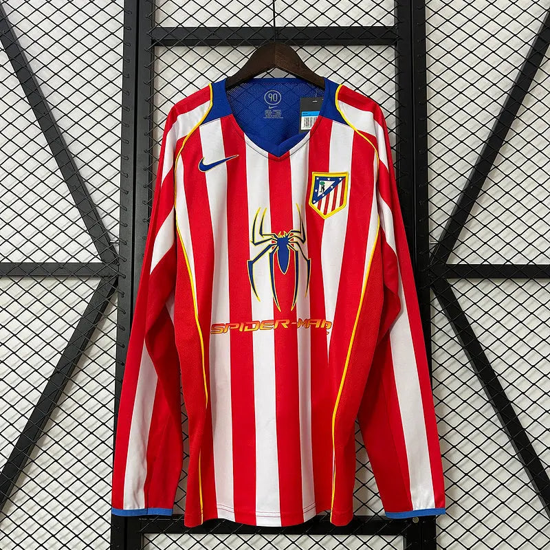 MAILLOT ATLETICO MADRID DOMICILE 2004/2005 VERSION MANCHES LONGUES - Maillot du Monde