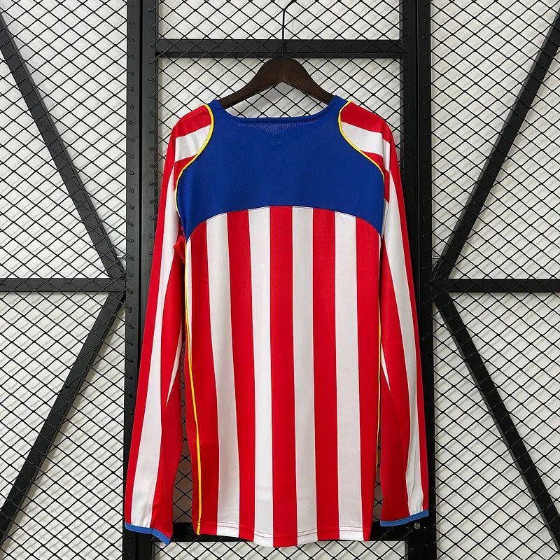 MAILLOT ATLETICO MADRID DOMICILE 2004/2005 VERSION MANCHES LONGUES - Maillot du Monde