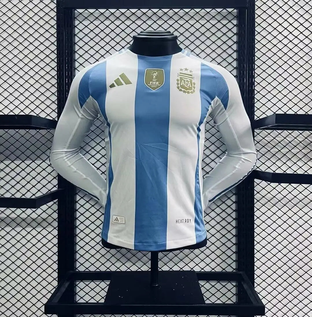 MAILLOT ARGENTINE DOMICILE 2024 VERSION MANCHES LONGUES - Maillot du Monde