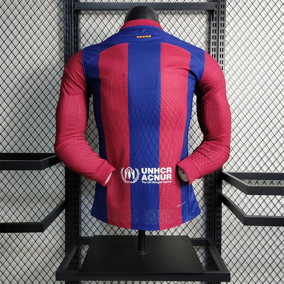 MAILLOT BARCELONE DOMICILE 2023/2024 VERSION MANCHES LONGUES - Maillot du Monde