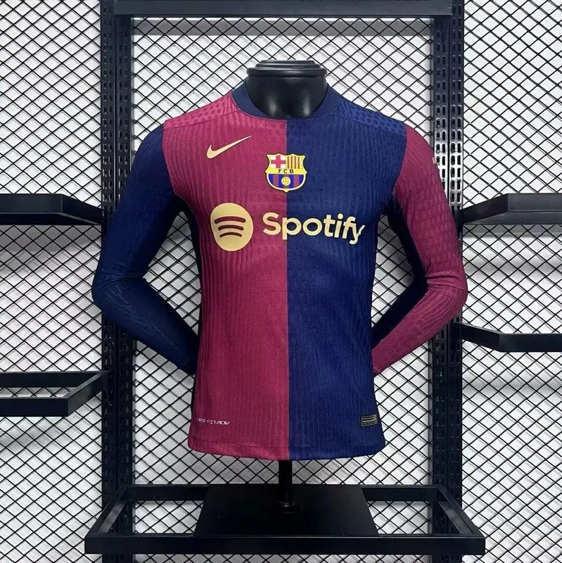 MAILLOT BARCELONE DOMICILE 2024/2025 VERSION MANCHES LONGUES - Maillot du Monde