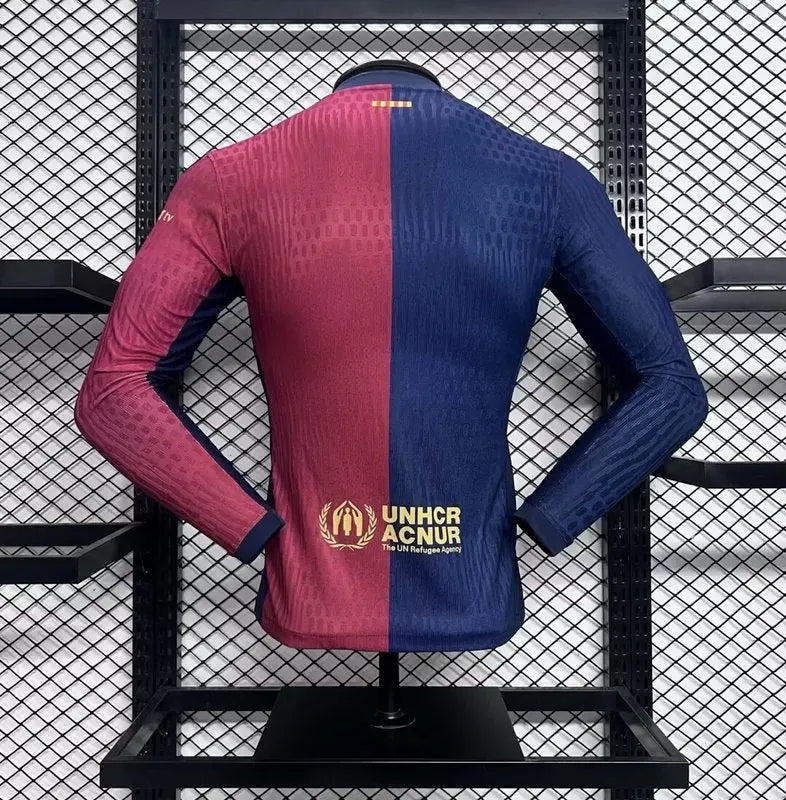 MAILLOT BARCELONE DOMICILE 2024/2025 VERSION MANCHES LONGUES - Maillot du Monde