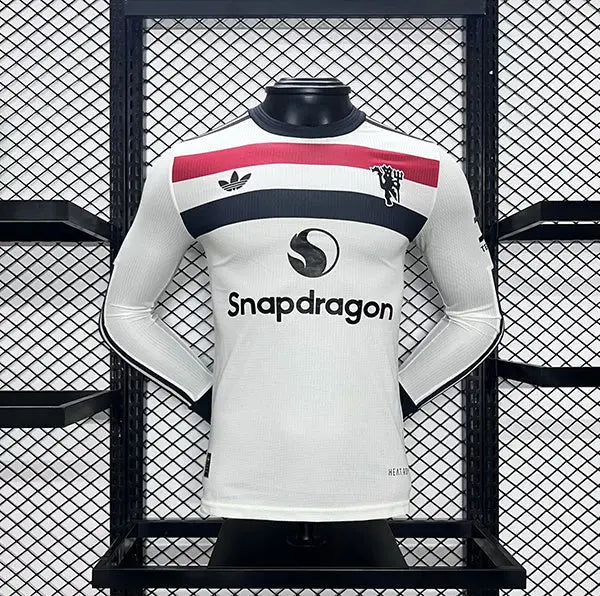 MAILLOT MANCHESTER UNITED EXTÉRIEUR 2024/2025 VERSION MANCHES LONGUES - Maillot du Monde