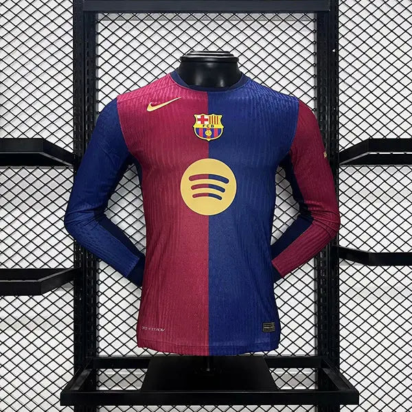 MAILLOT BARCELONE DOMICILE 2024/2025 VERSION MANCHES LONGUES - Maillot du Monde