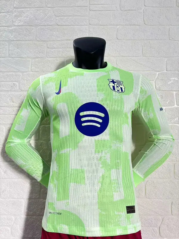 MAILLOT BARCELONE EXTÉRIEUR 2024/2025 VERSION MANCHES LONGUES - Maillot du Monde