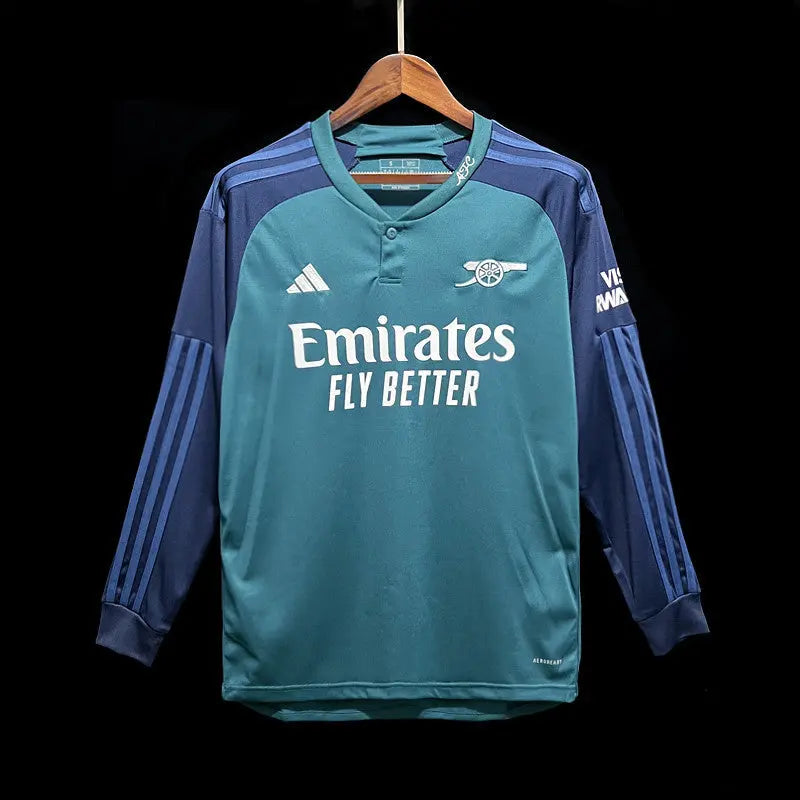 MAILLOT ARSENAL EXTÉRIEUR 2023/2024 VERSION MANCHES LONGUES - Maillot du Monde
