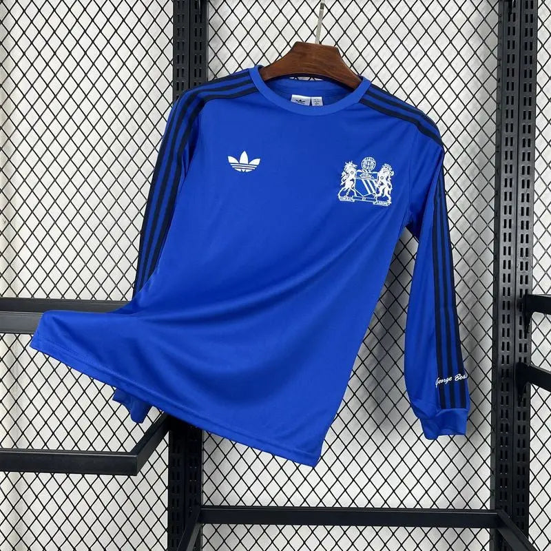 MAILLOT RETRO MANCHESTER UNITED 2024/2025 VERSION MANCHES LONGUES - Maillot du Monde