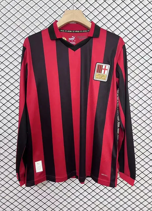 MAILLOT AC MILAN 2024/2025 VERSION MANCHES LONGUES - Maillot du Monde