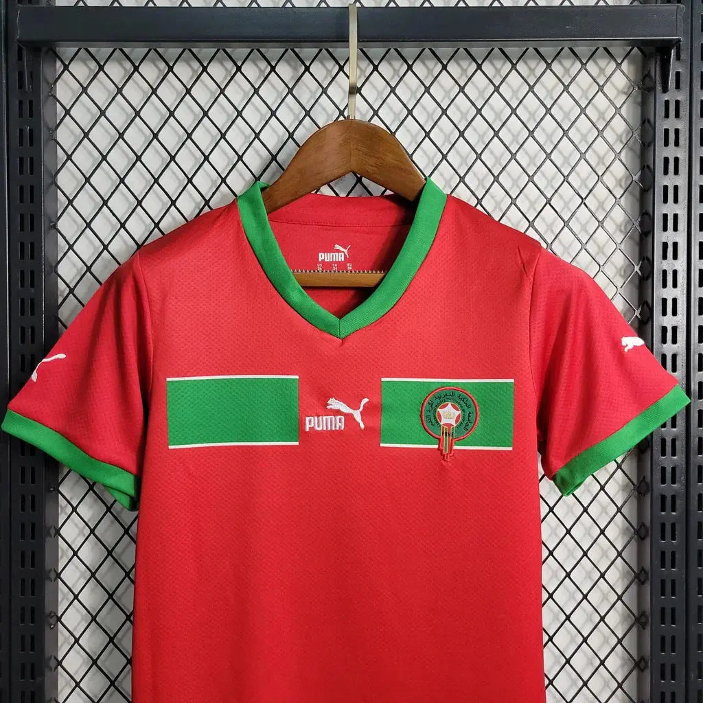 MAILLOT ENFANT MAROC DOMICILE 2022/2023 - Maillot du Monde